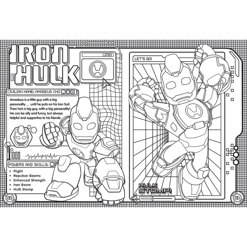 Sách Iron Man And His Awesome Friends - Mega Colouring Book