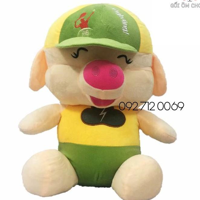HEO MẬP GẤU BÔNG HEO THỂ THAO ĐỘI NÓN CUTE