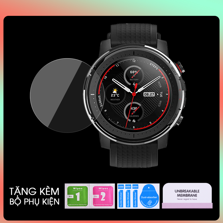 Miếng Dán PPF Dẻo Bảo Vệ Màn Hình, Chống Trầy Xước Cho Đồng Hồ Thông Minh Xiaomi Huami Amazfit Stratos 3- Hàng Chính Hãng