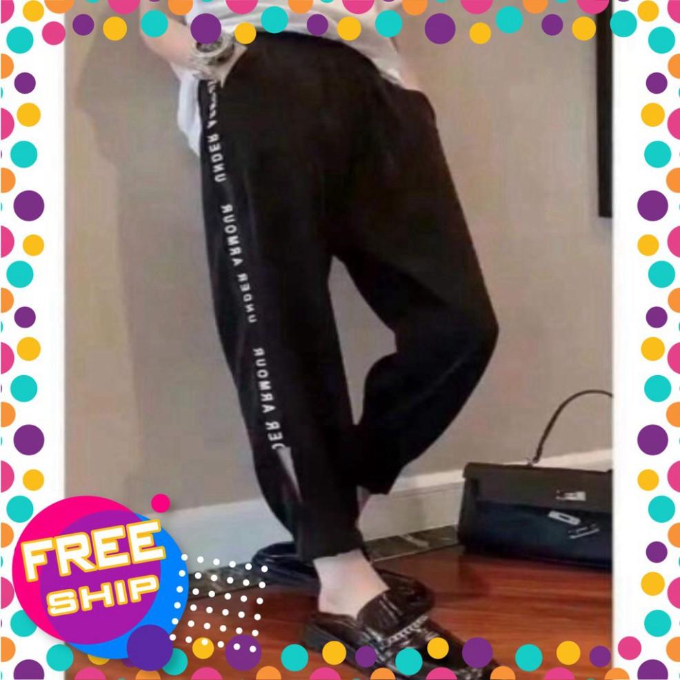 Quần Bom Hàn Thêu Chữ Cá Tính, Chất Vải Đũi Siêu Mát, Hàng Loại 1, Chất Đẹp