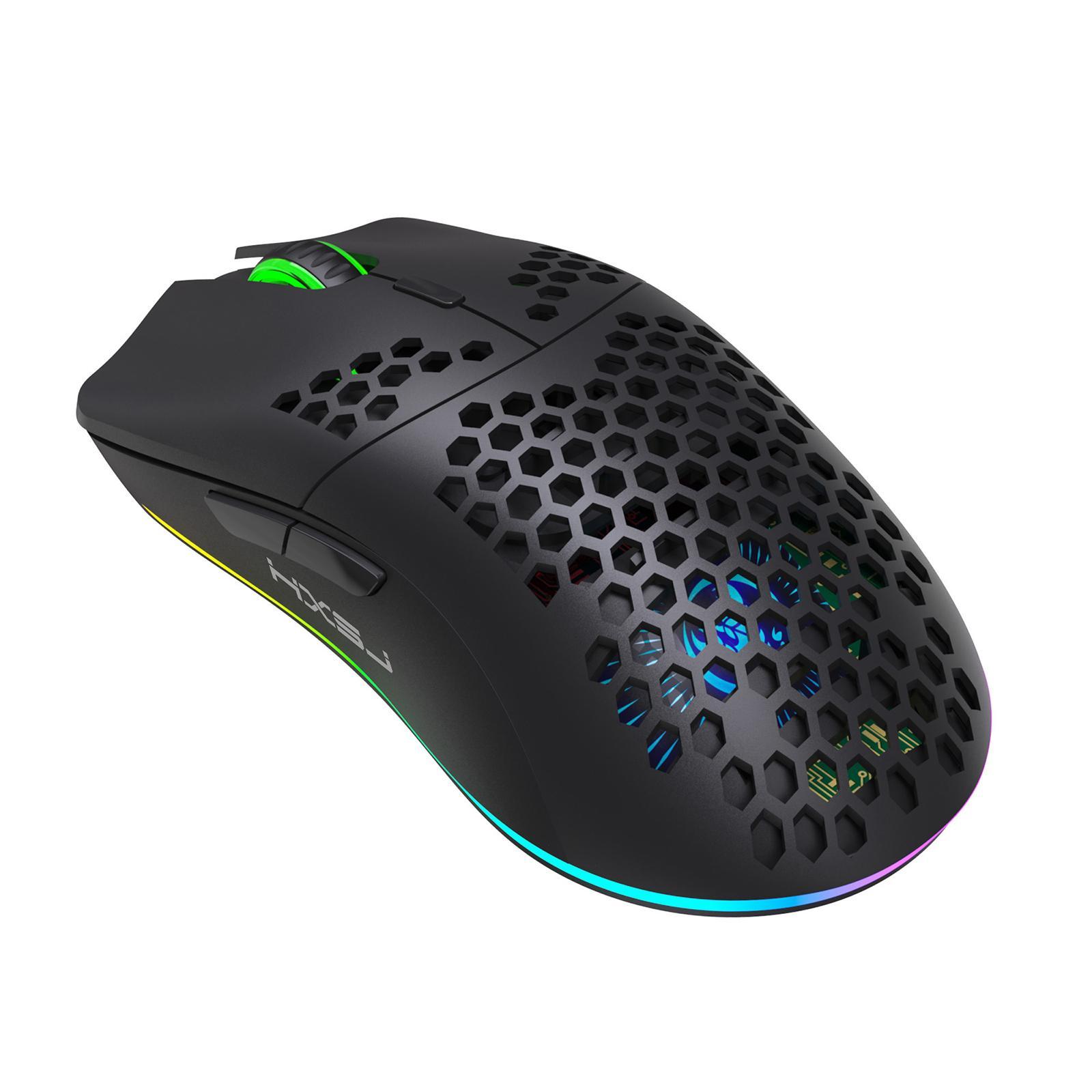 Gaming Mouse Rechargeable 7 RGB Backlit Colors 3200DPI for Office PC Desktop