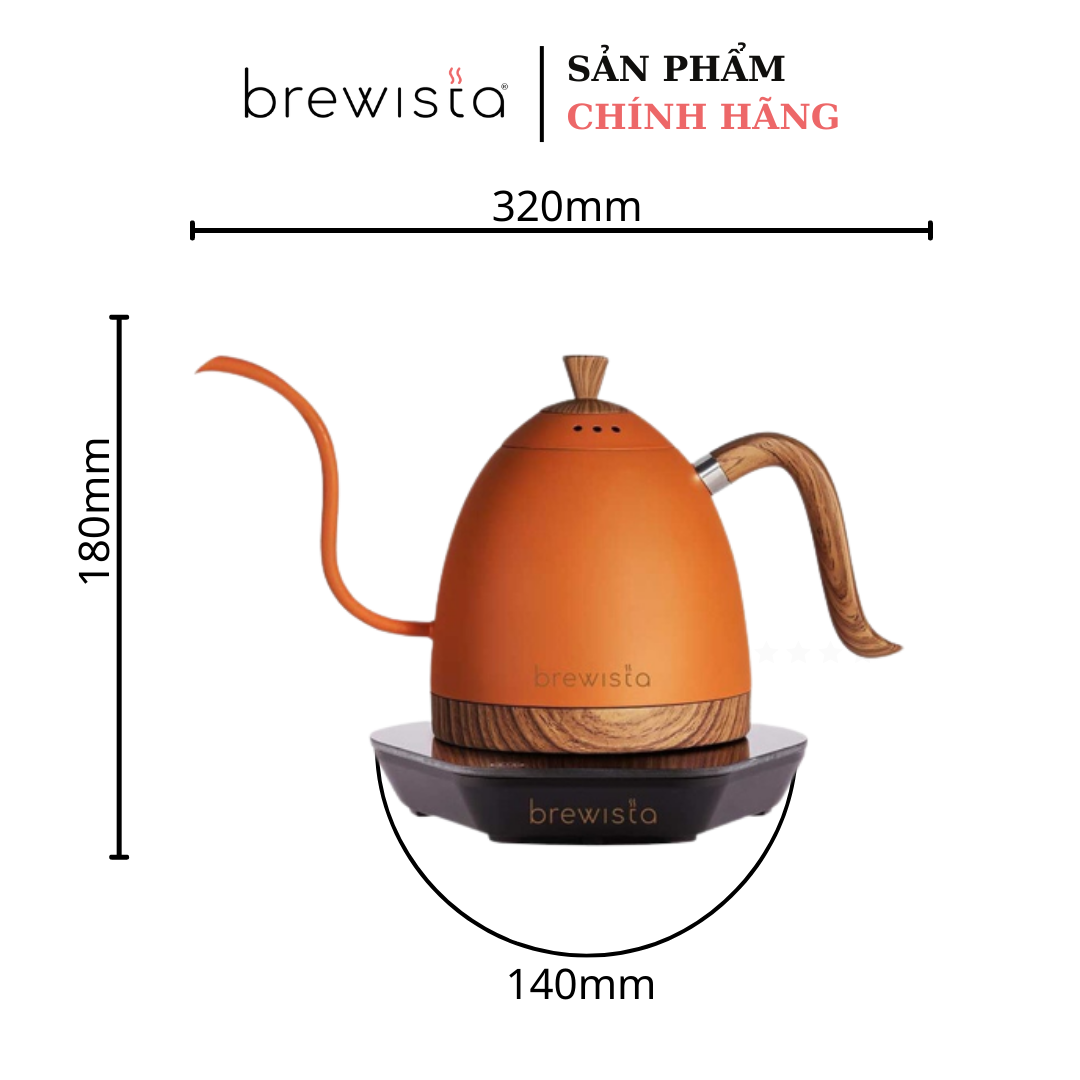 Ấm đun cảm ứng chuyên dụng rót cà phê Kettle 600ml - Orange