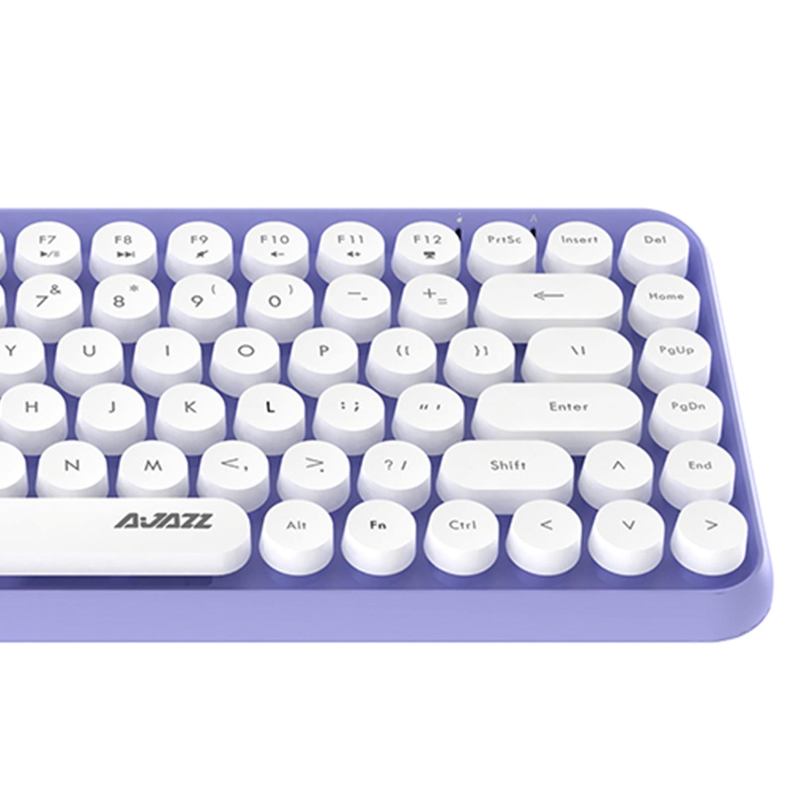 308i Wireless Bluetooth Keyboard Compact Retro Round Keycaps Gaming Keyboard