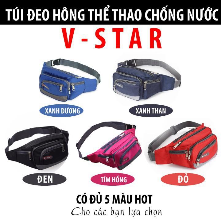 Túi Đeo Hông,Đeo Bụng 6 Ngăn Chống Nước V-Star Nhiều Màu