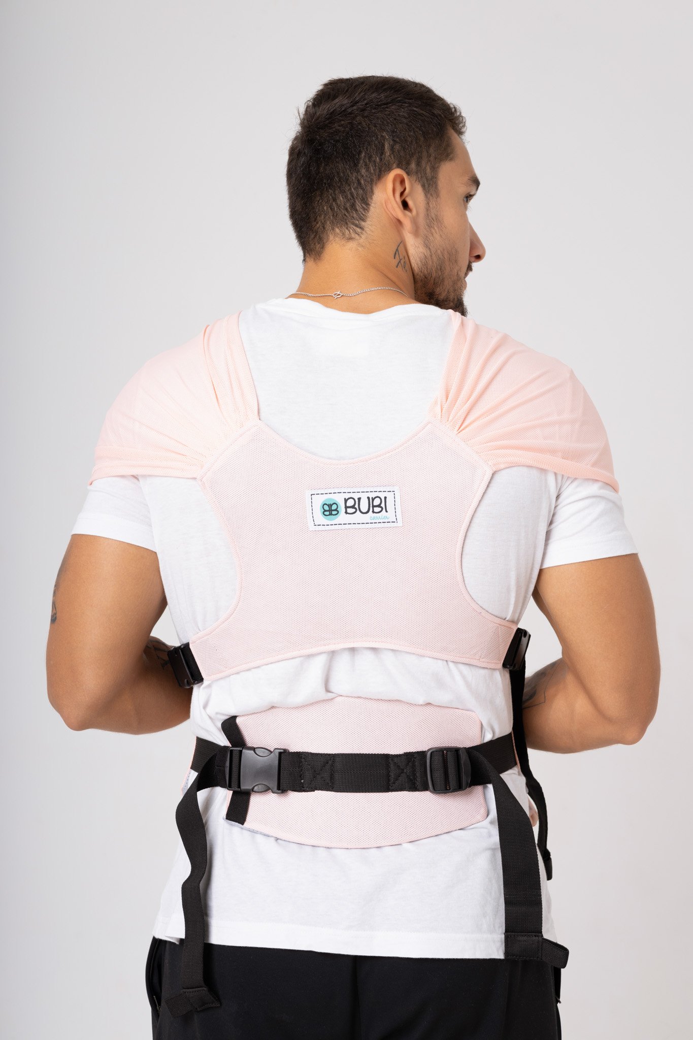 Địu vải BUBI Gen 3 - LƯỚI THOÁNG KHÍ - HỒNG PASTEL
