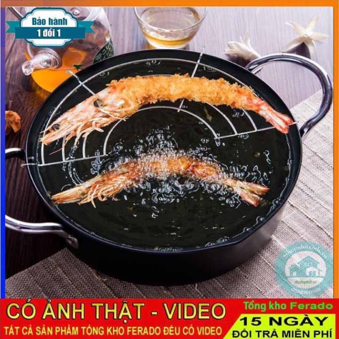 Nồi chiên có khay hứng dầu tiện dụng đa năng - phong cách Nhật