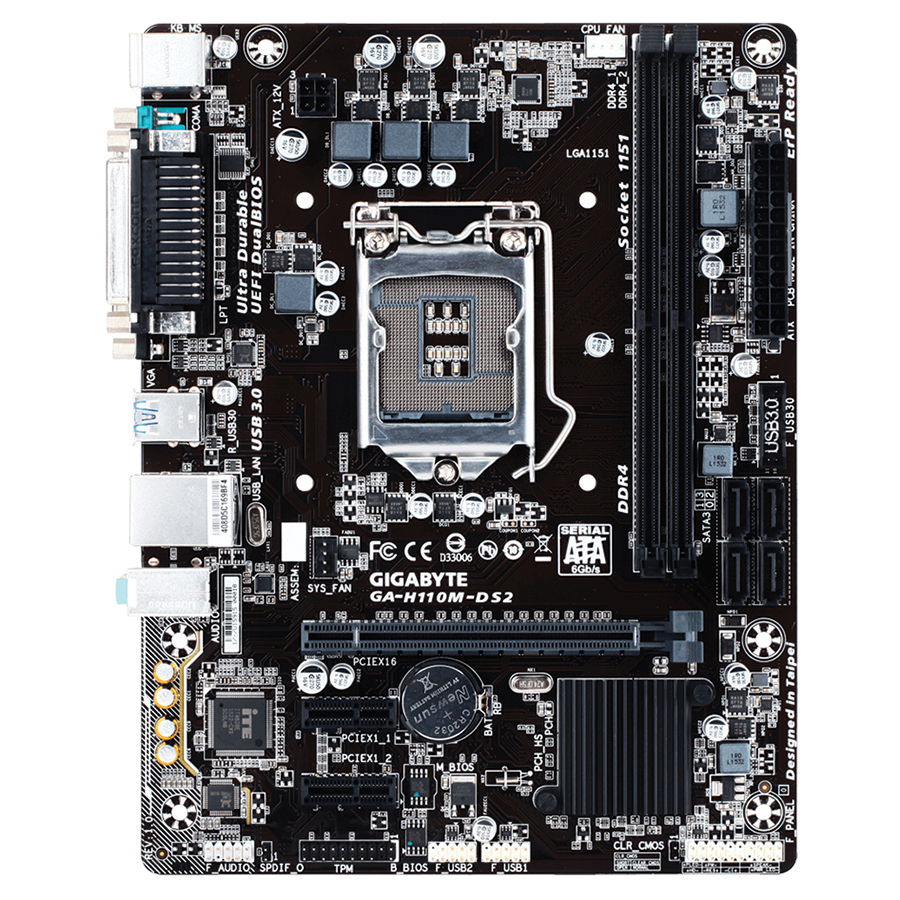 Bo Mạch Chủ Mainboard Gigabyte H110M-DS2 - Hàng Chính Hãng