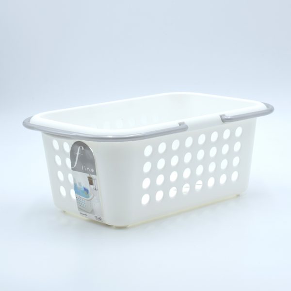 Giỏ đựng đồ bằng nhựa PP cao cấp, thiết kế tay cầm trắng - Japan