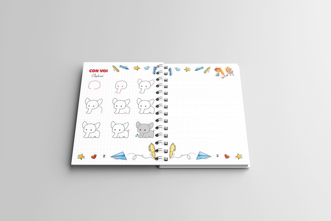 Sách- Bé Vẽ như thế nào (Sách dạy vẽ bằng vở caro giúp bé vẽ đẹp - Các bước vẽ cơ bản)