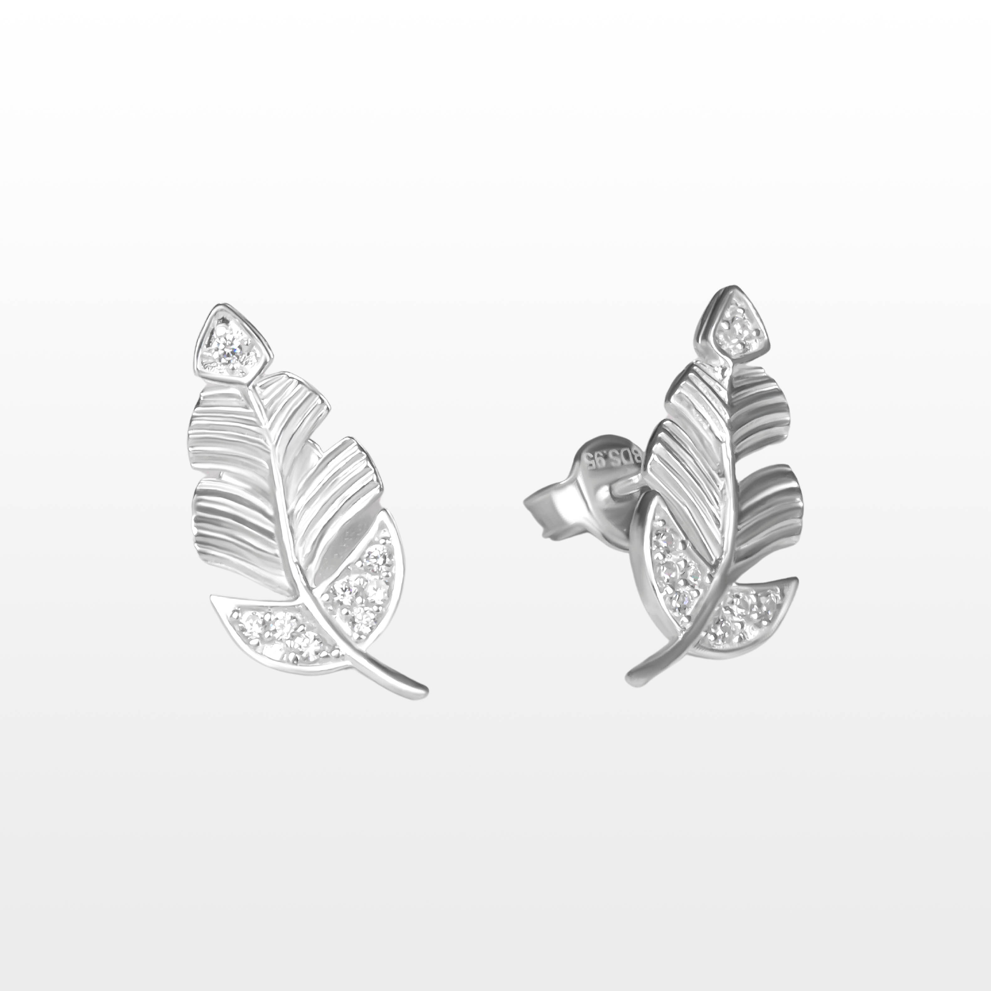 Bông Tai Hình Chiếc Lá Chốt Đẩy ADJ Jewelry Cao Cấp - SB16722