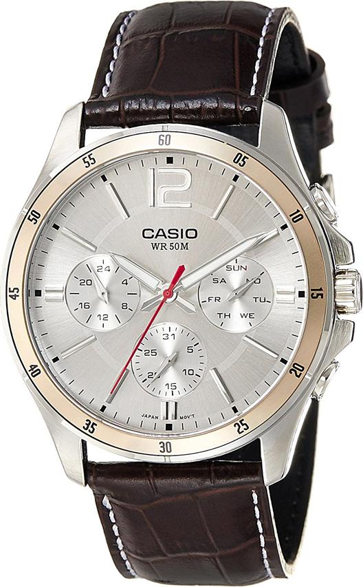 Đồng Hồ Nam Dây Da Casio MTP-1374L-7AVDF (43.5mm) - Nâu