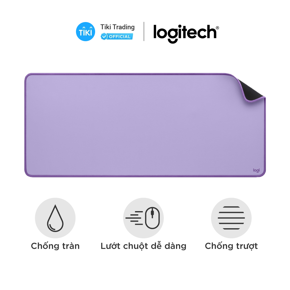 Thảm trải bàn làm việc Logitech Studio Series - Đế cao su chống trượt, lướt dễ dàng, bề mặt chống đổ tràn, bền bỉ, nhỏ gọn, hiện đại – Hàng Chính Hãng