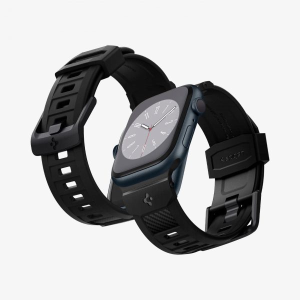 Dây đeo cao cấp Spigen Band Rugged Band cho Apple Watch Ultra 2/1 (49mm/45mm/44mm/42mm) – Thiết kế tinh tế, dẻo dai, Hàng chính hãng
