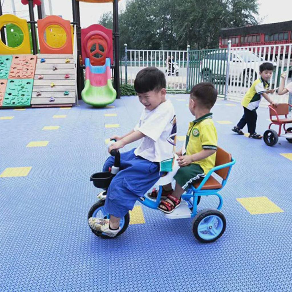 Xe đạp xích lô cho bé yên bọc da cao cấp 2 chỗ ngồi