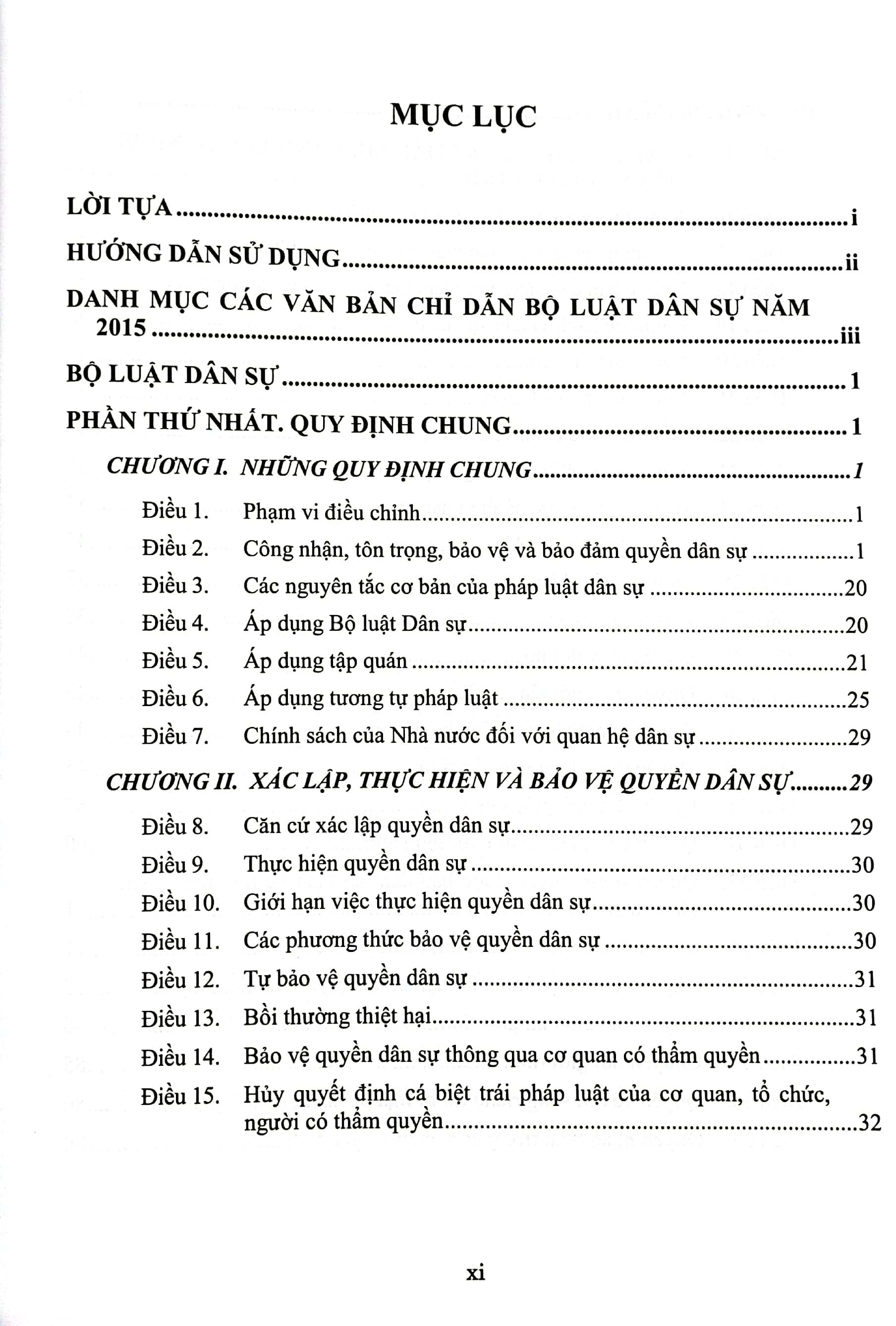 Chỉ Dẫn Tra Cứu Áp Dụng Bộ Luật Dân Sự  Năm 2015
