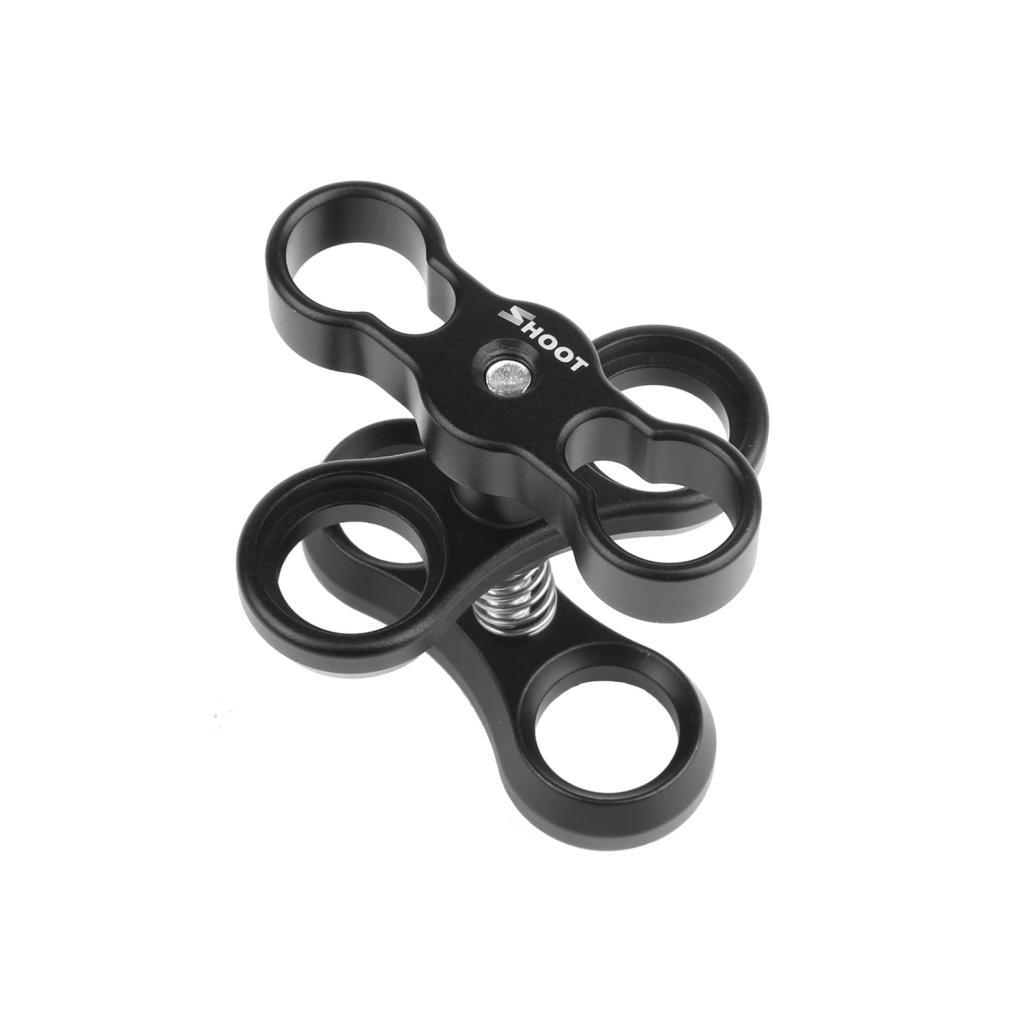 Aluminum Ball Clip Mount Clamp Mount Holder Butterfly-type For