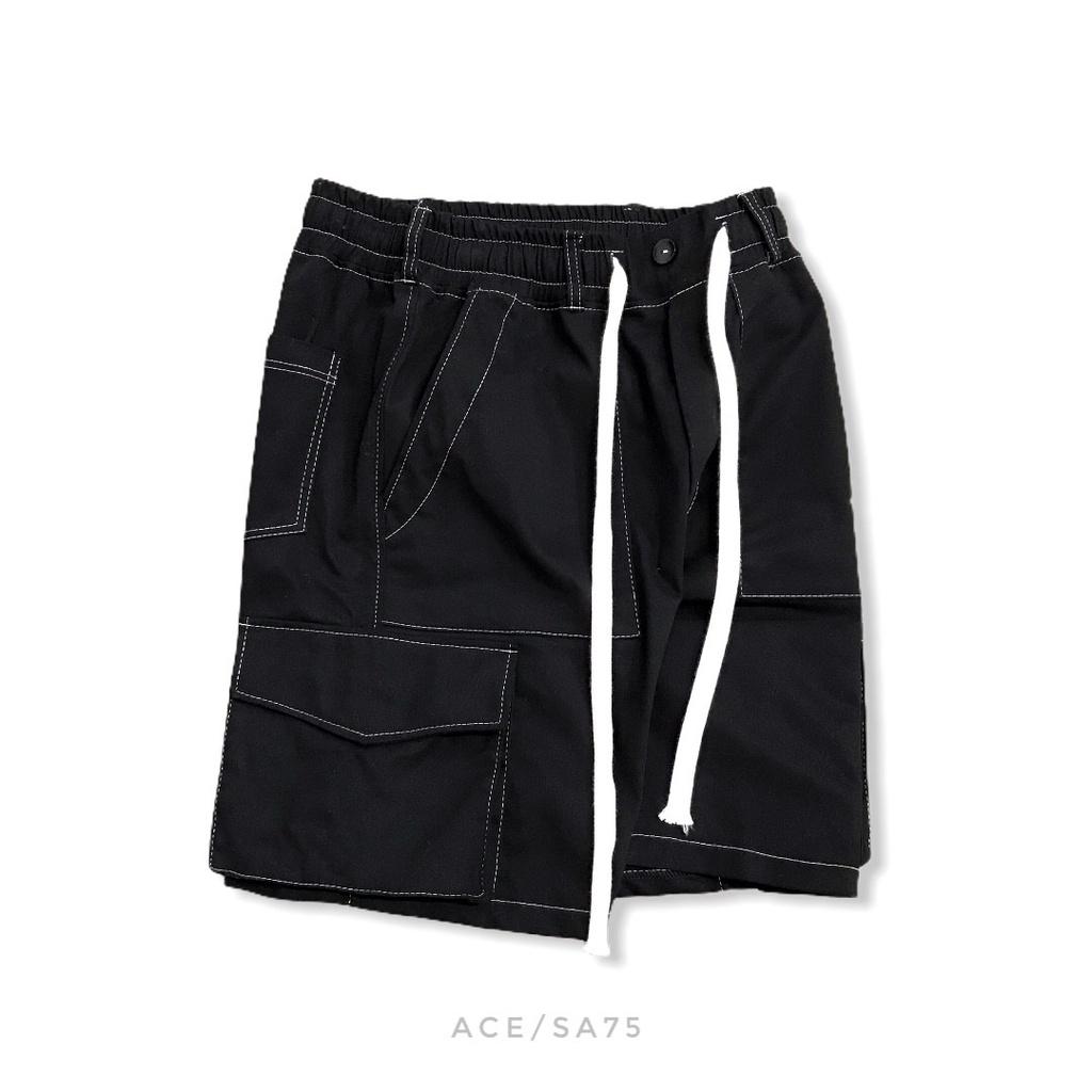 Quần short túi hộp chỉ nổi cực NGẦU từ ACE streetwear