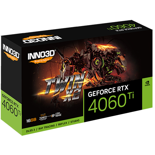 CARD Màn hình VGA Inno3D GeForce RTX 4060 Ti Twin X2 16GB GDDR6 – Hàng Chính Hãng