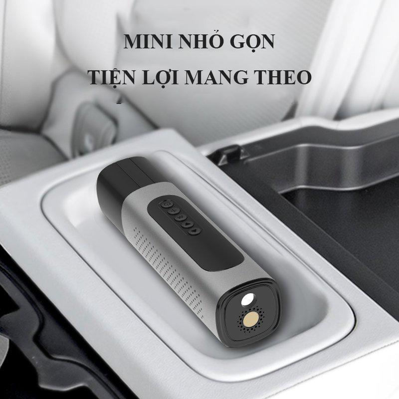 Máy Bơm Lốp Ô Tô Đa Năng Điện Tự Cầm Tay - Bơm Lốp Xe Ô Tô - Xe Máy - Xe Đạp - Cầu Bóng - Chế Độ Bơm Set Sẵn Và Tự Ngắt Khi Đầy