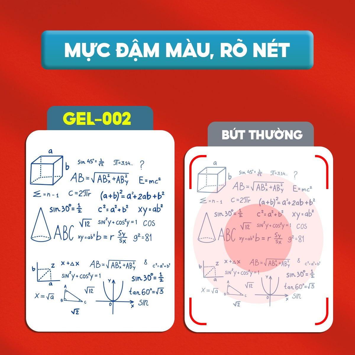 Hộp 20 Bút Gel Xóa Được 0.5 mm - Thiên Long TP-GELE-002 - Mực Xanh