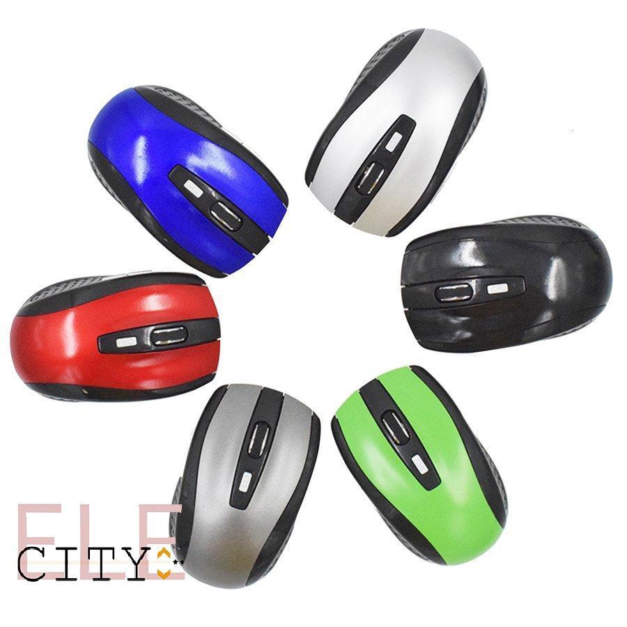 Ele】Chuột không dây 2.4G 1600DPI kèm đầu thu USB cho máy tính