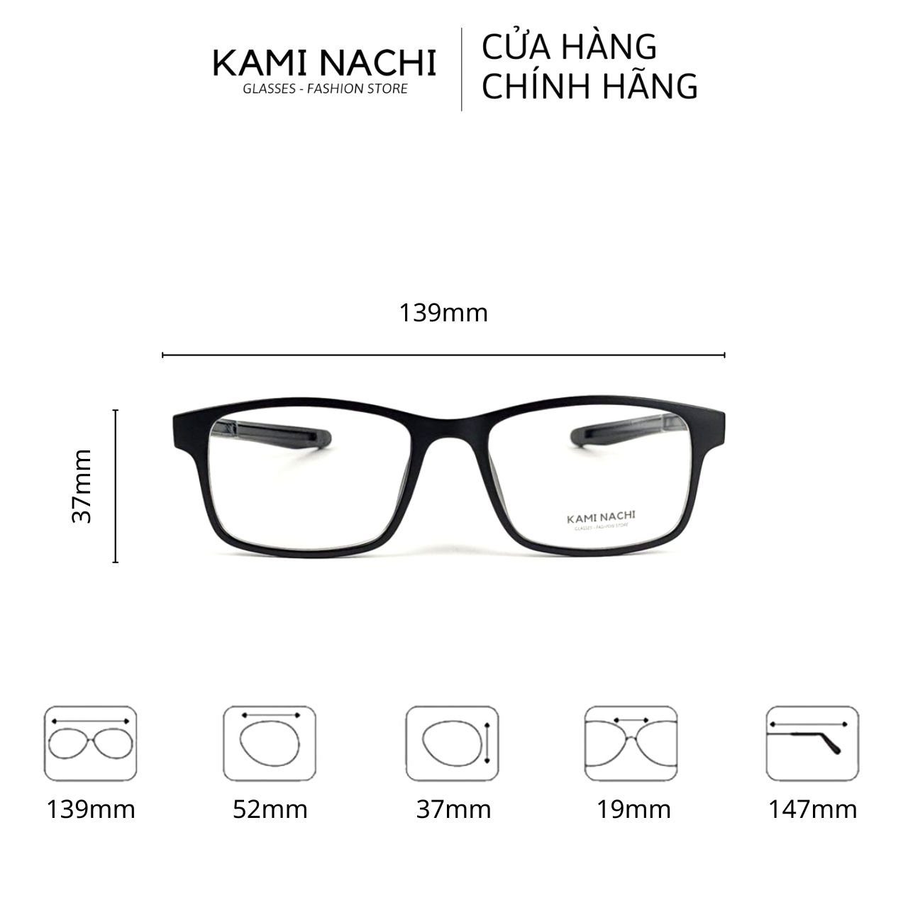 Gọng kính thể thao KAMI NACHI size M