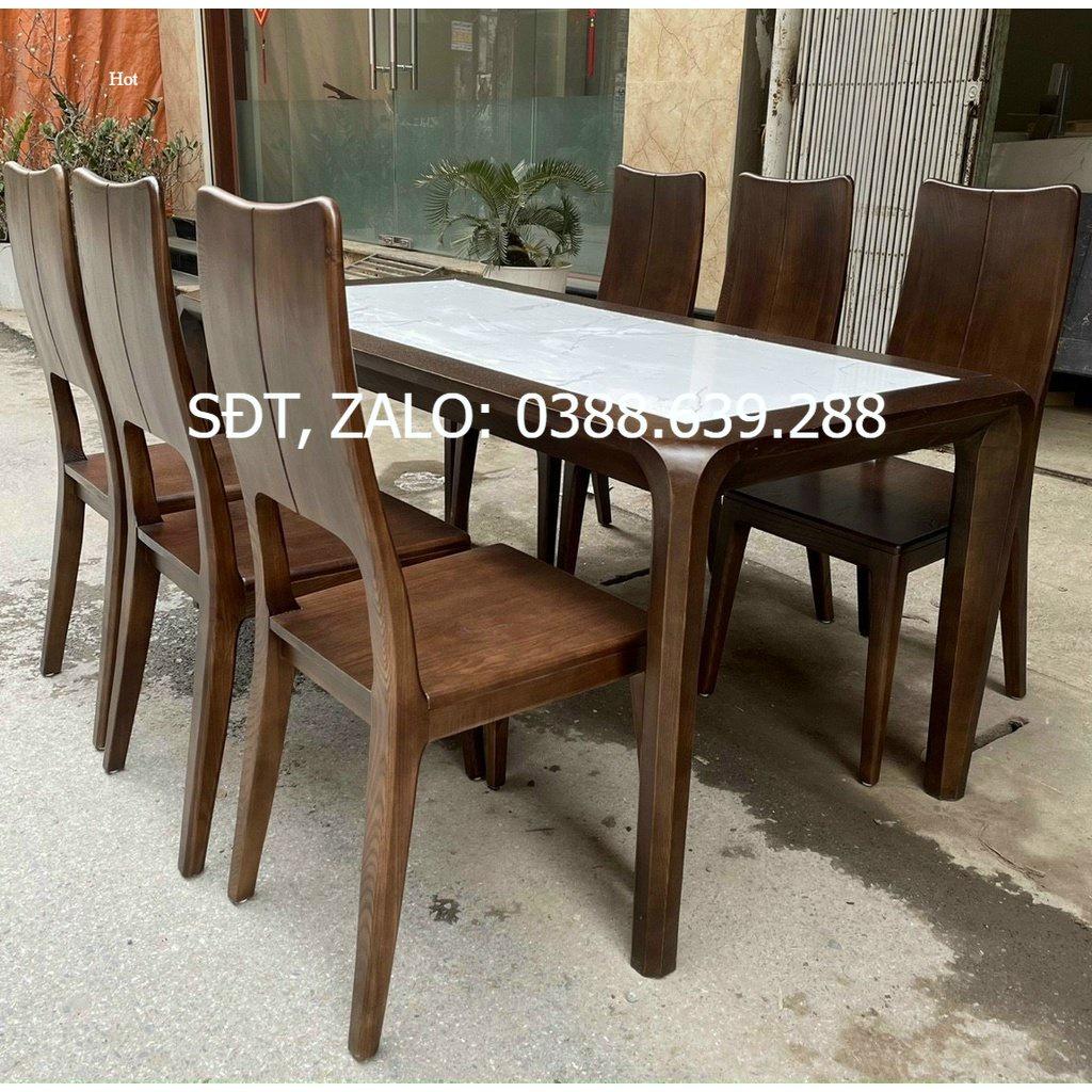 Bộ bàn ăn gỗ sồi đẹp BAG-14