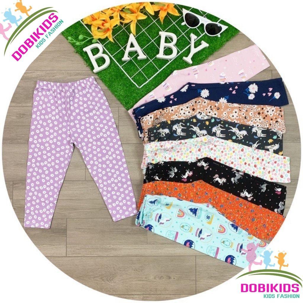 Set 5c quần legging dài bé gái cotton mềm co giãn 9-20kg