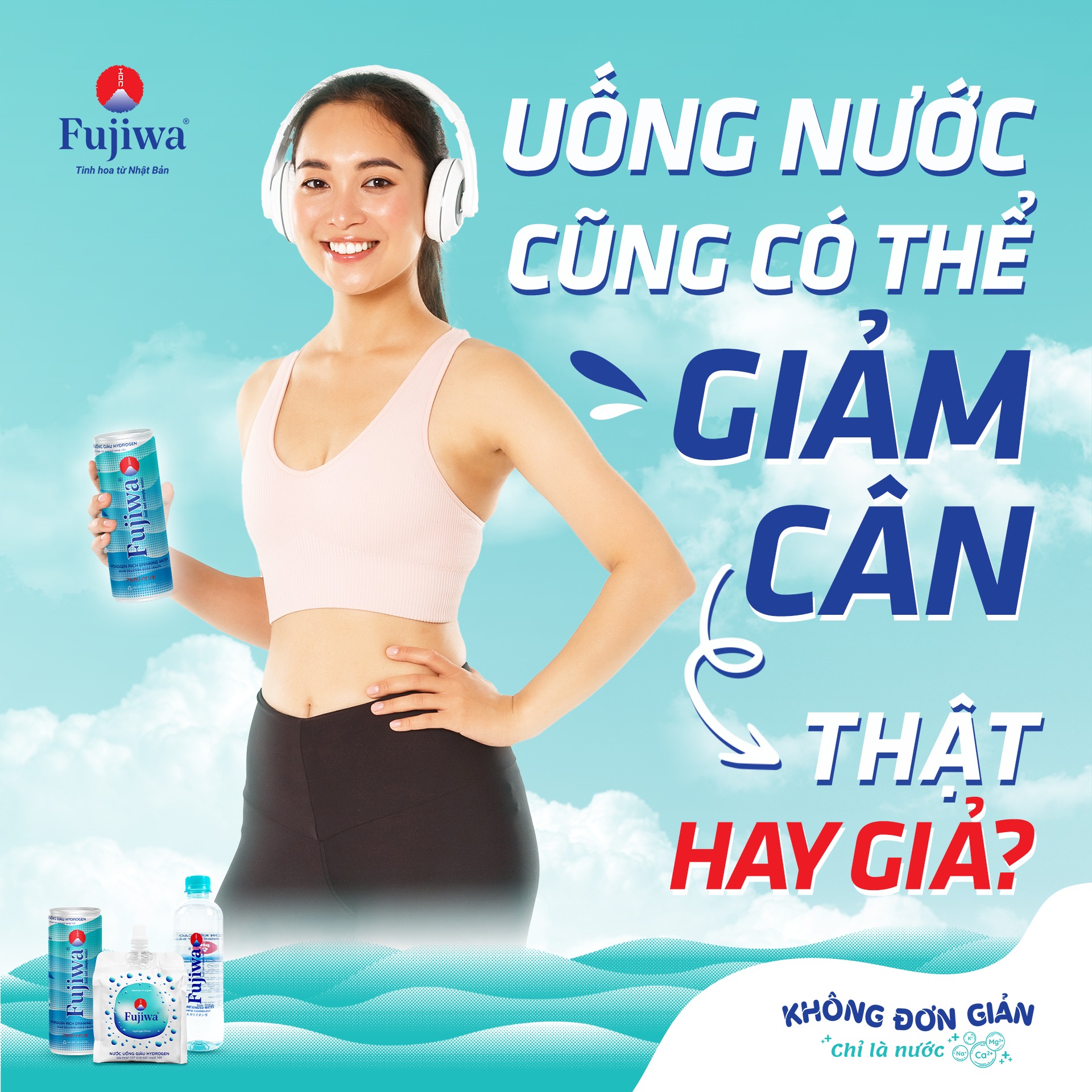 Nước Uống Giàu Hydrogen Cao Cấp Fujiwa Đóng Lon 330ml - Detox Hỗ trợ tiêu hoá, Cải thiện đường ruột, Giải độc gan