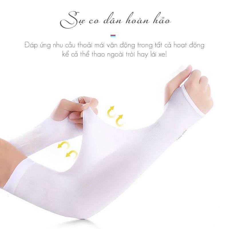 Bộ 2 găng tay xỏ ngón , ống tay chống nắng , găng tay chống nắng nam nữ chất vải thun co giãn cao cấp chống tia UV , chống nắng , thể thao hợp thời trang