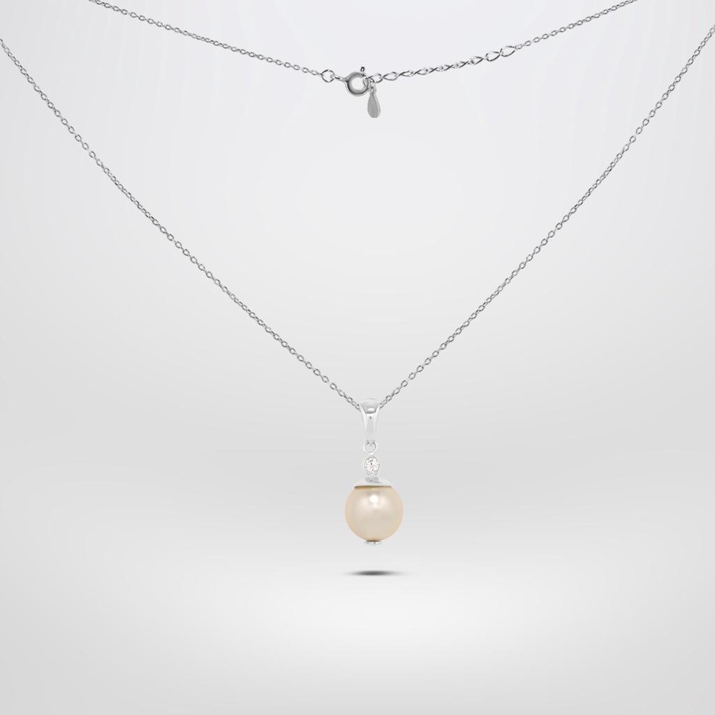 Mặt Dây Danny Jewelry Bạc 925 Ngọc Ốc Đính Đá CZ Xi Rhodium/Vàng hồng MD023
