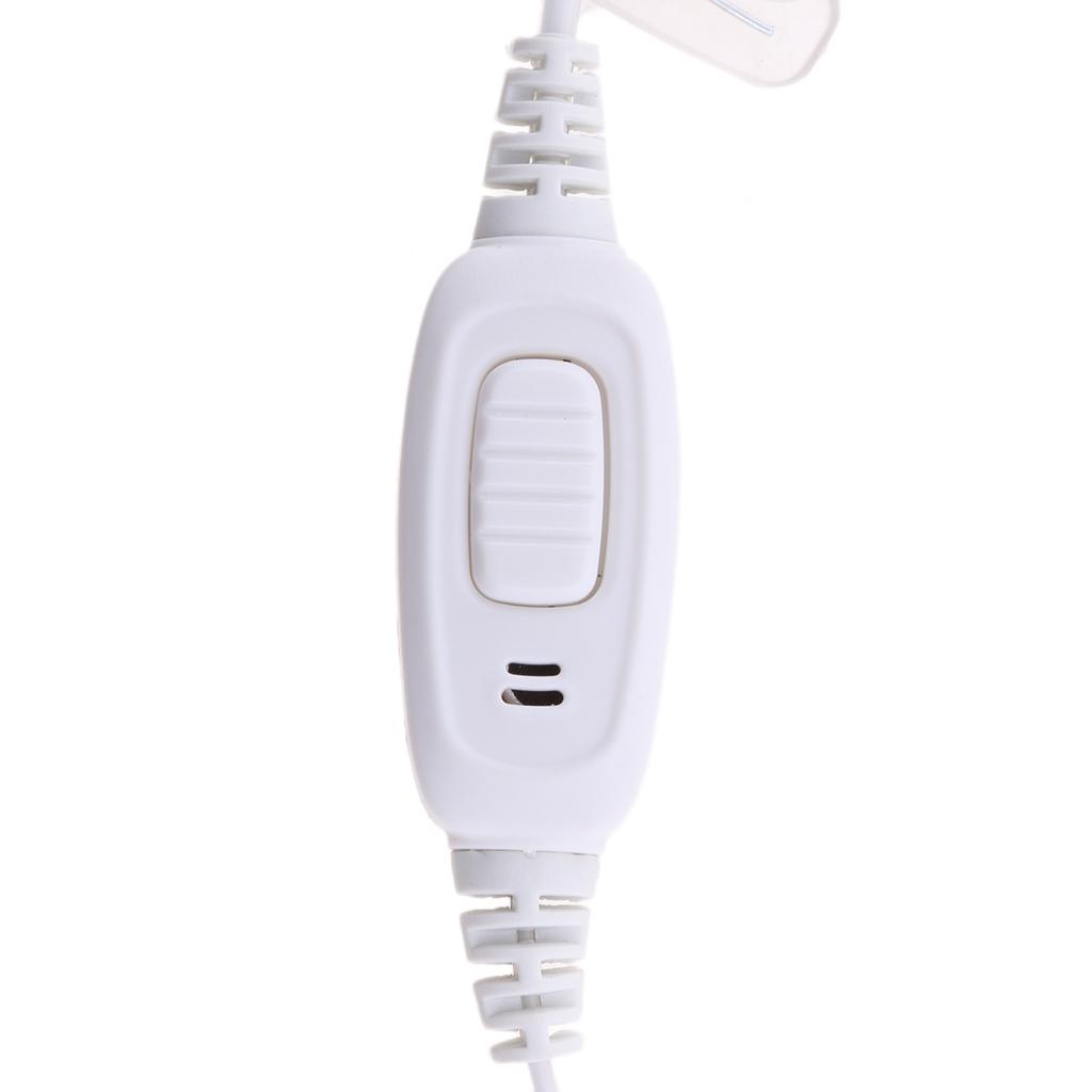 2Pieces 2 Pin G-Shape Headset PTT Mic Earphone for