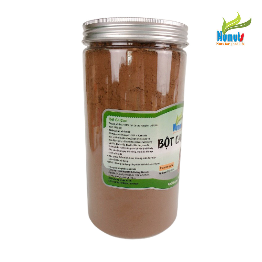 Combo 2 hũ bột cacao nguyên chất 100% Nunuts (2 hũ 500g)