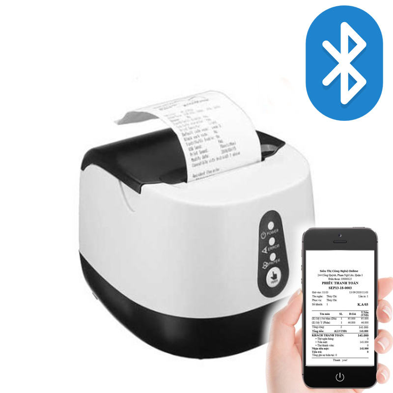 MÁY IN HÓA ĐƠN, IN BILL KẾT NỐI BLUETOOTH VỚI ANDROID & IOS GPRINTER ISH58 - HÀNG CHÍNH HÃNG