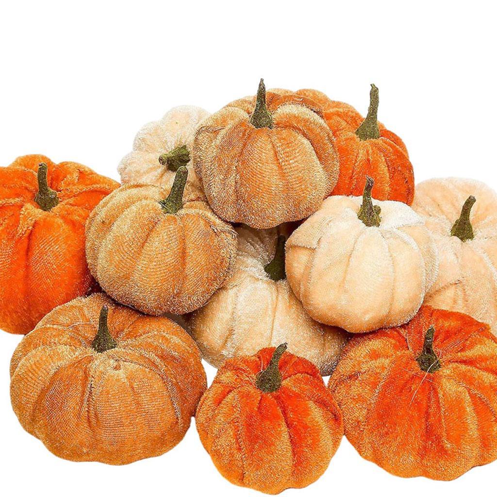 24Pcs Halloween Pumpkin Plush Throw Pillow Soft Velvet Pillow Cushion Decoration