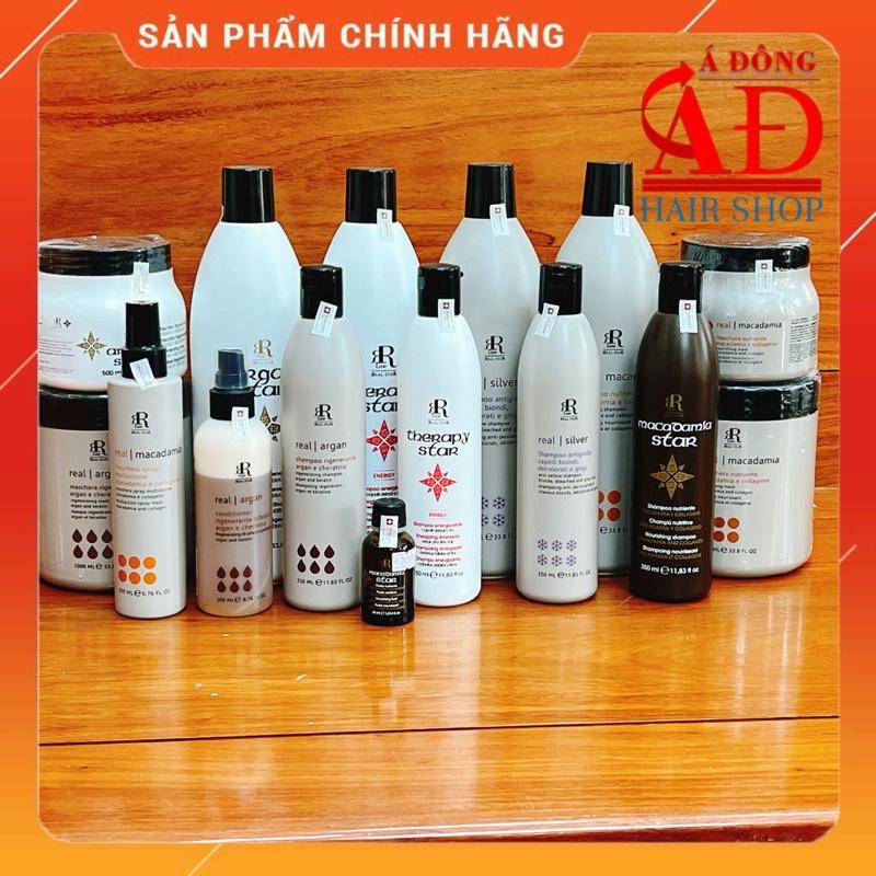 DẦU GỘI HẤP DƯỠNG TÓC RR LINE REAL MACADAMIA ARGAN THERAPY SILVER STAR ITALY