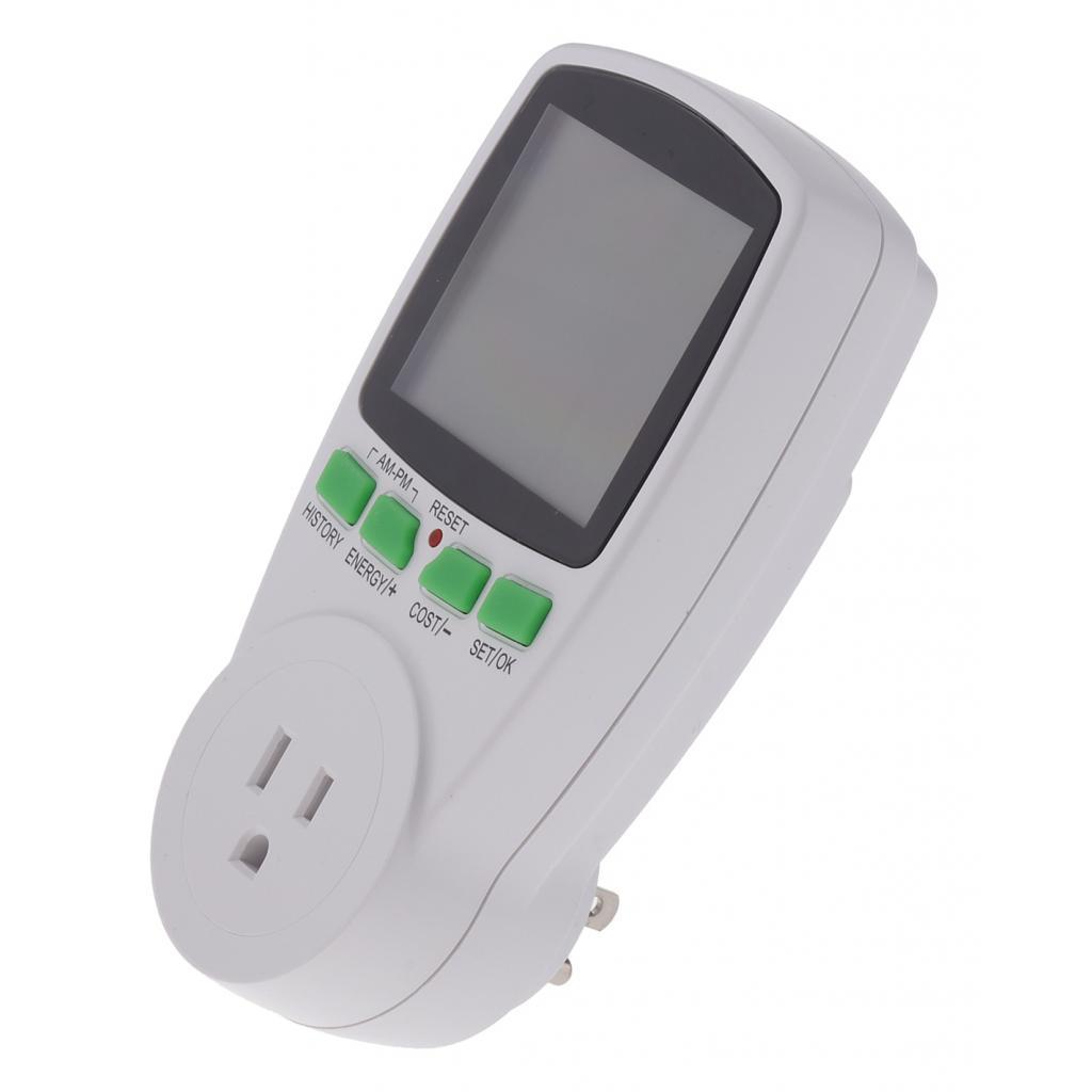 Digital Electricity Usage Monitor Plug Power Meter Energy Voltage Amps Meter