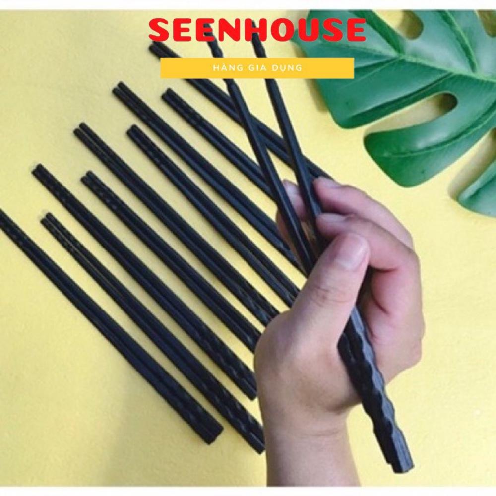 Vỉ 10 đôi đũa phíp nhựa đen kháng khuẩn