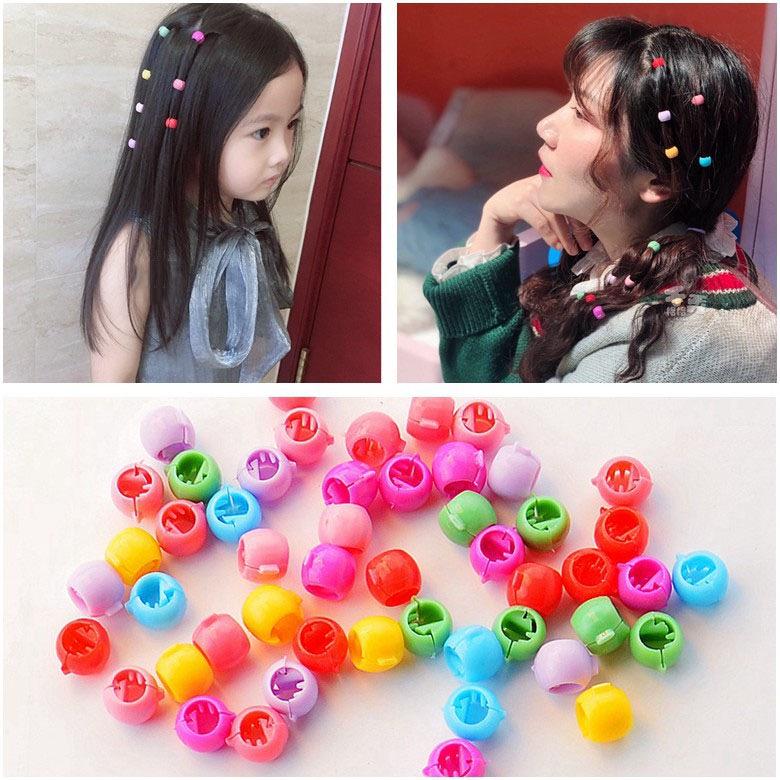 Set 10 kẹp tròn nhỏ xinh sắc màu dễ thương cá tính Tatitava