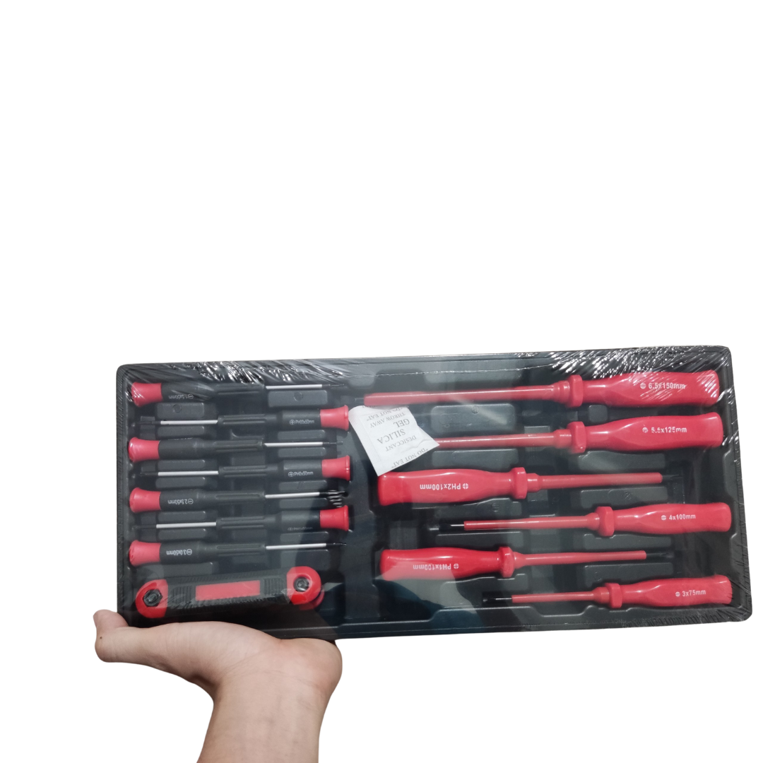 Bộ tô vít, tua vít cán cầm cách điện, tua vít điện đầy đủ cho việc sửa chữa điện an toàn TRHN1106