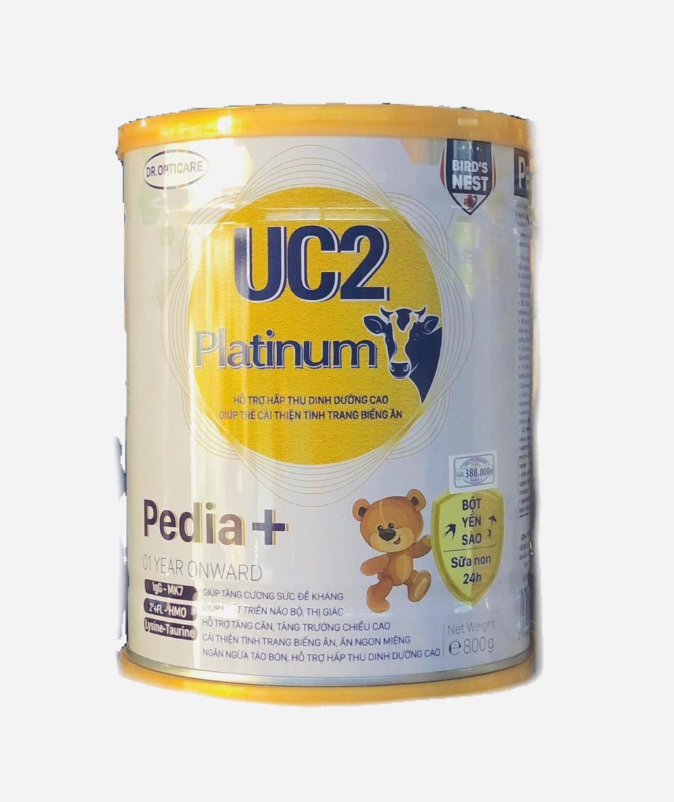 Combo 3 lonSữa bột UC2 Platinum Pedia+ lon 800g (giúp bé cải thiện tình trạng biếng ăn, dành cho trẻ từ 1 tuổi trở lên)