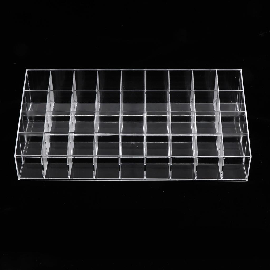 24 Grids Lipstick Nail Holder Display Clear Acrylic Makeup Organizer