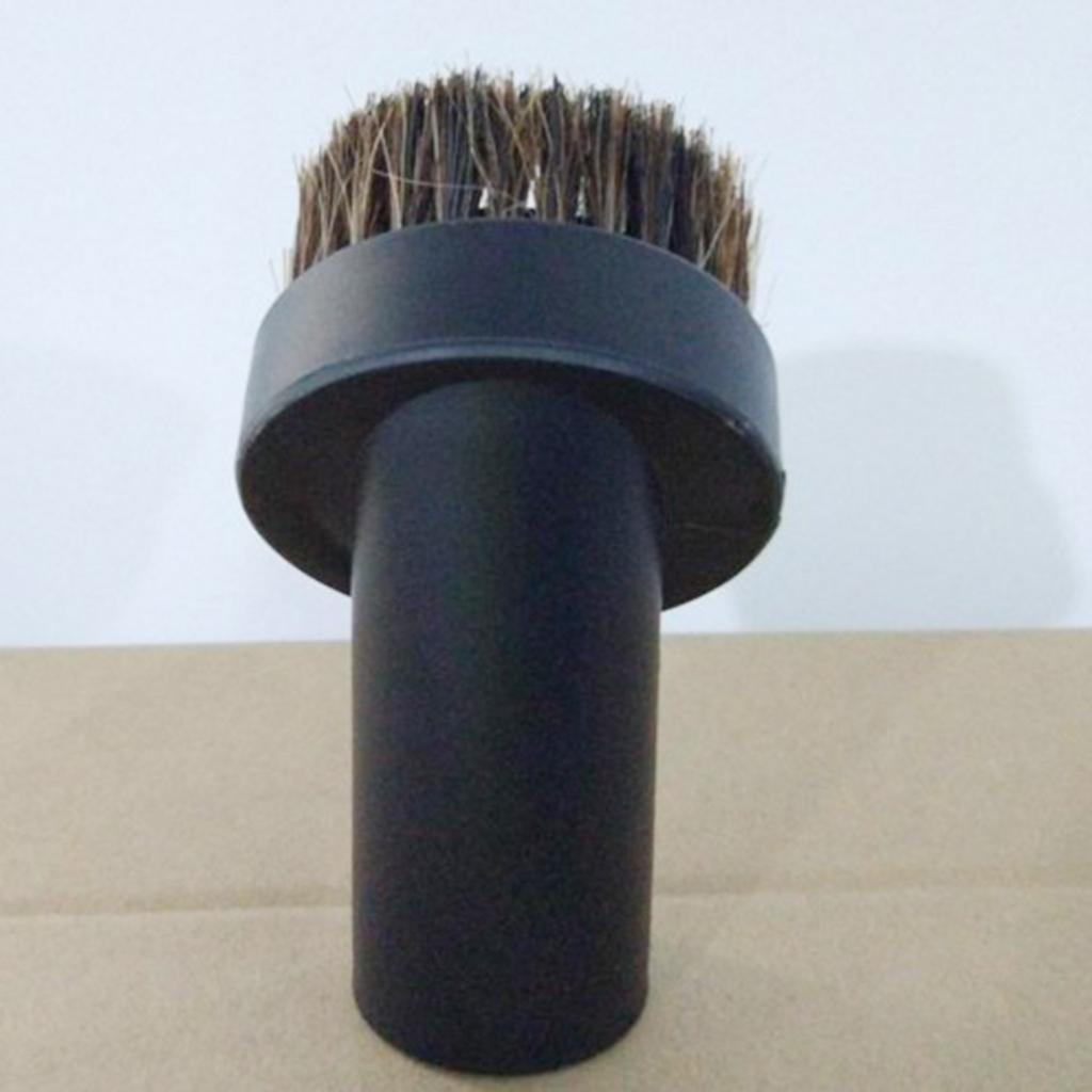 2x Round Dusting Brush Long Horsehair Vacuum Cleaner Attachment 32mm/1.25"