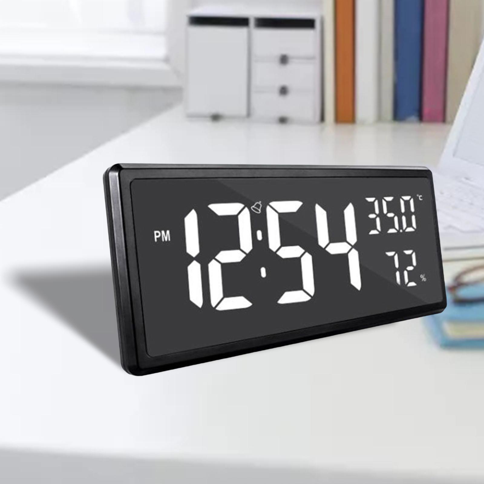 Large Digital Wall Clock Clock USB LED Display for Bedroom Office Home