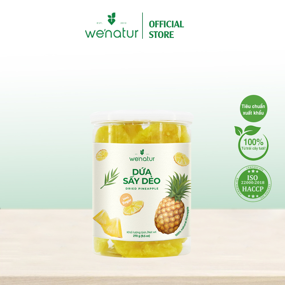 Mứt Dứa Sấy Dẻo Nguyên Chất we'natur 270g