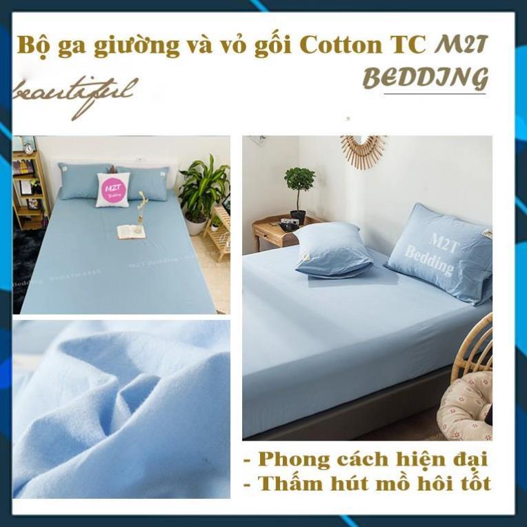 - Bộ grap giường và vỏ gối Cotton Tici Bedding, ga gối Cotton thun lạnh Hàn Quốc đủ size drap nệm