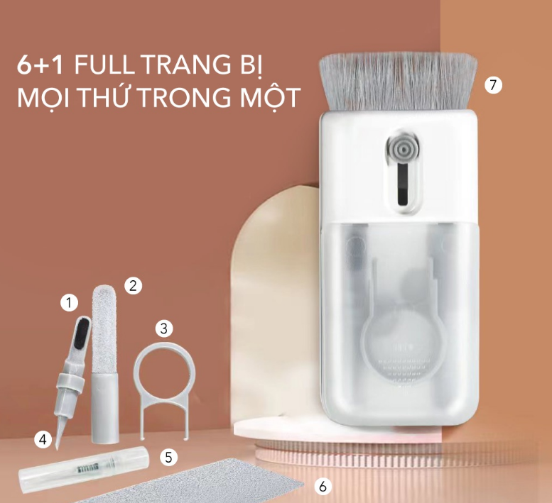 Bộ Vệ Sinh Đa Năng Cao Cấp 7in1 Vệ Sinh Tai Nghe, laptop, Màn hình, Bàn Phím, Bút vệ sinh airpod tai nghe GD702-VS7in1