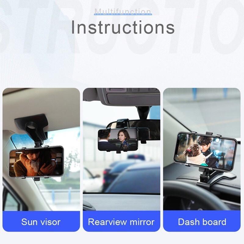 Giá Đỡ Điện Thoại Xoay 360 Kẹp Taplo TreÔ Tô - Kèm bảng số điện thoại