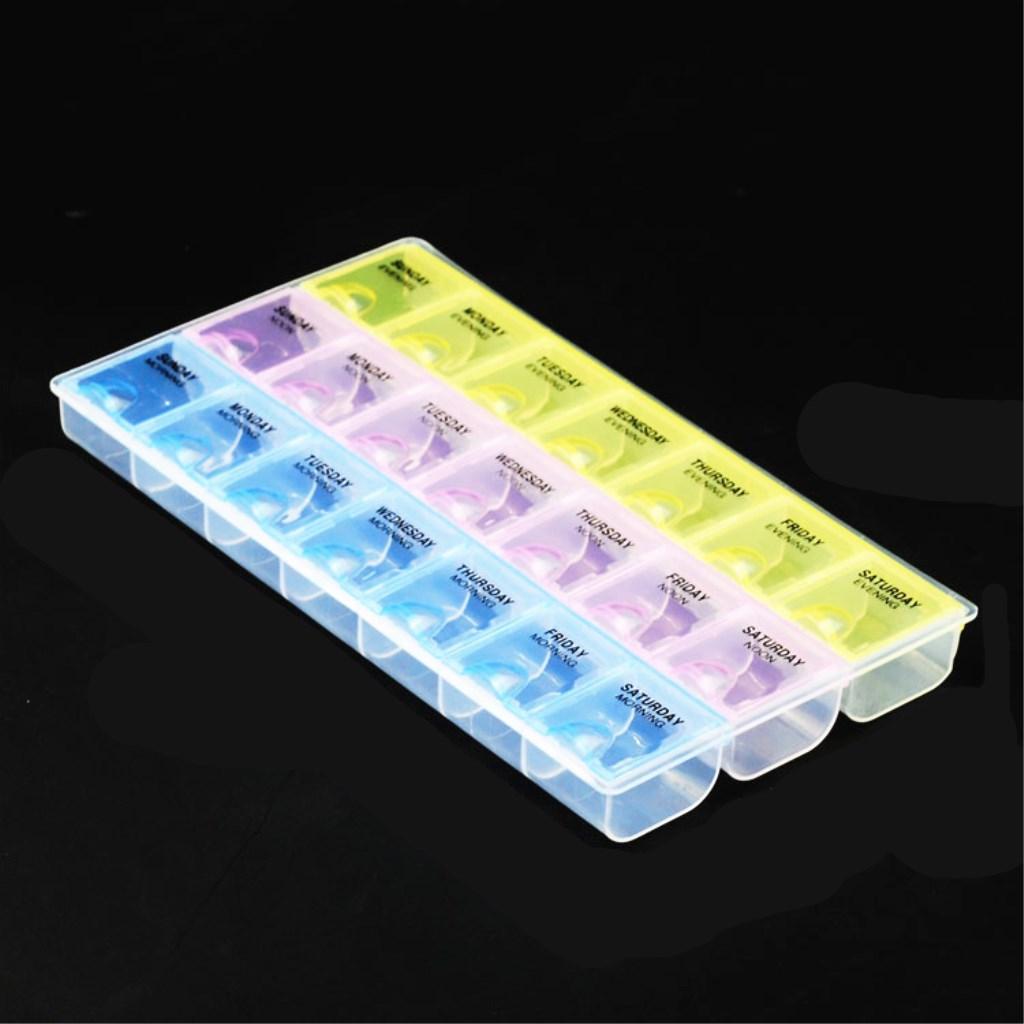 Colorful Plastic 21 Slots Electric IC Parts Wire Terminals Kit Storage Box