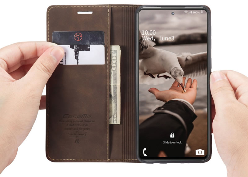 Bao da cao cấp dành cho SamSung Galaxy S20 FE dạng ví chính hãng Caseme - Hàng Nhập Khẩu